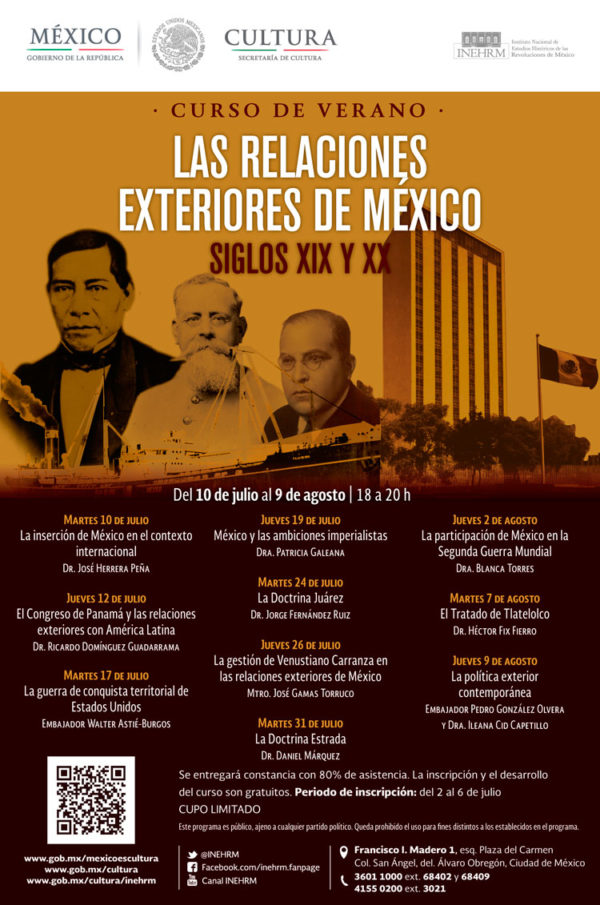 Curso de Verano. Las relaciones exteriores de México Curso de Verano. Las relaciones exteriores de México