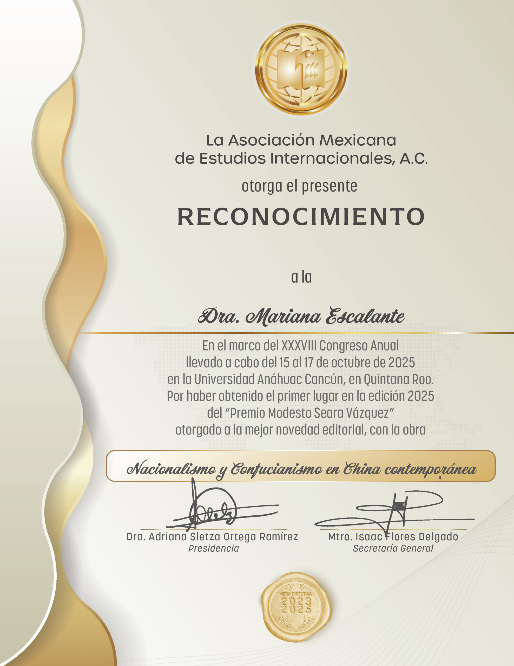 Premio Modesto Seara Vázquez 2025