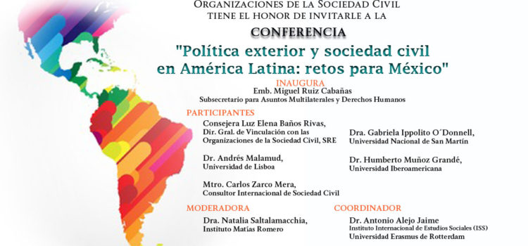 Conferencia “Política exterior y sociedad civil: retos para México”